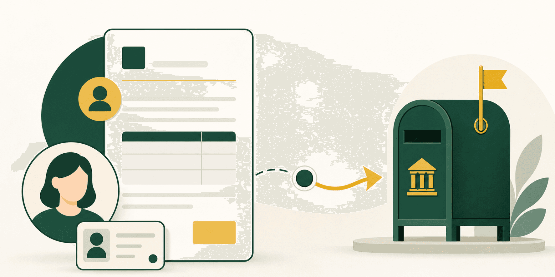 Illustrazione flat-editorial verde e oro di una fattura elettronica indirizzata a un cliente privato, con il codice destinatario 0000000 a sette zeri e il campo codice fiscale evidenziati al posto della partita IVA, recapito verso il cassetto fiscale dell’Agenzia delle Entrate.