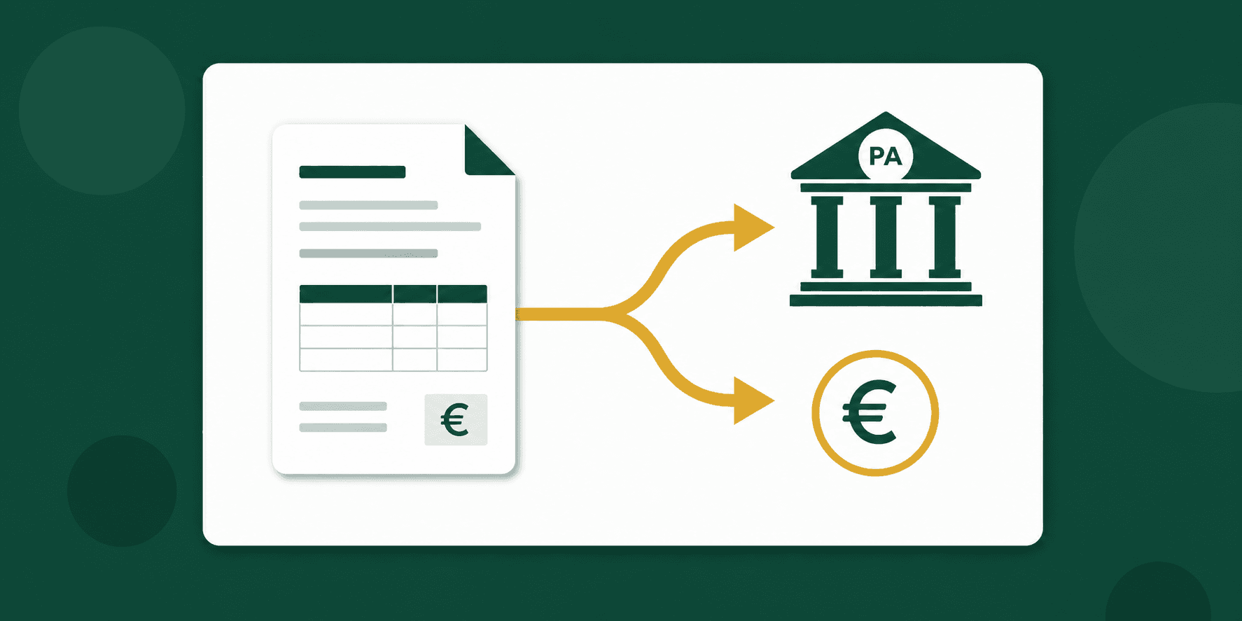 Illustrazione di una fattura alla Pubblica Amministrazione con split payment: pagamento diviso tra fornitore ed erario